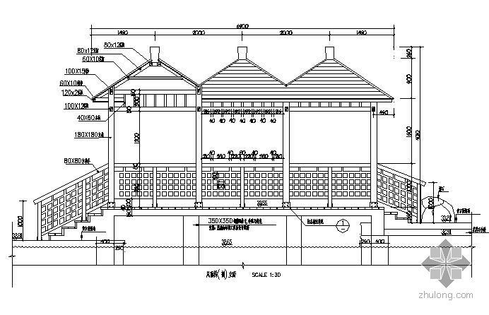 风雨亭施工详图资料下载-某桥上风雨亭施工详图