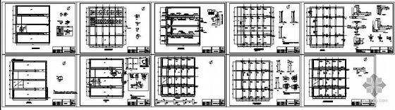 地铁车站施工结构图资料下载-某曝气池结构图