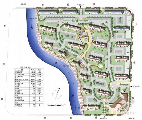 [上海]住宅区规划及单体设计方案文本-总平面图 