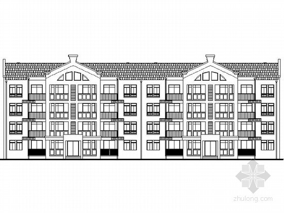 16层住宅楼建施资料下载-[无锡]某居民区四层住宅楼建筑施工图（C6、7号楼）