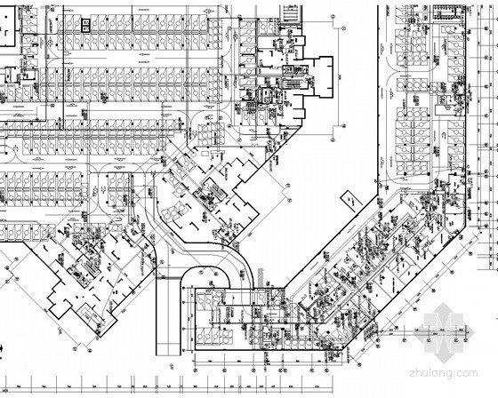 [四川]商业酒店综合体电气施工图（含柴油发电机、变压器计算书）-地下室电力平面图 