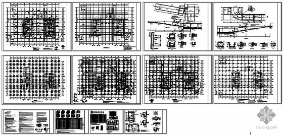 地下室顶板无梁盖板结构图资料下载-武汉某地下室部分结构图