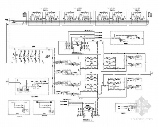 冷水机房流程图资料下载-某大型水冷机组机房布置图（包含管径计算图、机房流程图、机房详图等）