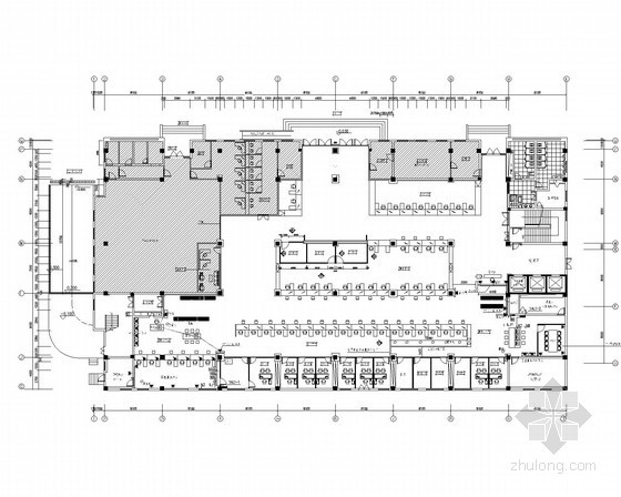 [浙江]大型办公楼全套电气施工图纸70张（含给排水设计）-一层新装插座平面图 