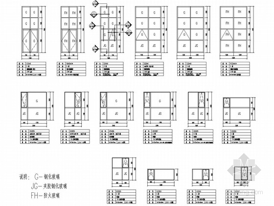 [120及140系列]18层办公楼玻璃幕墙方案图(含幕墙计算书、热工计算书)-大样图 