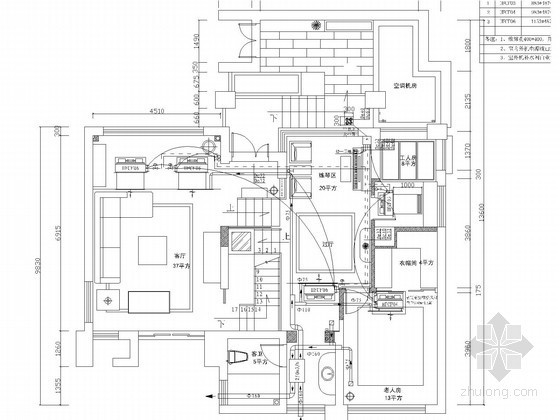 2层小型别墅施工图图资料下载-小型别墅暖通空调系统设计施工图（地源热泵）