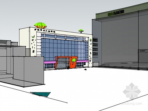 儿童医院SketchUp模型下载-儿童医院 
