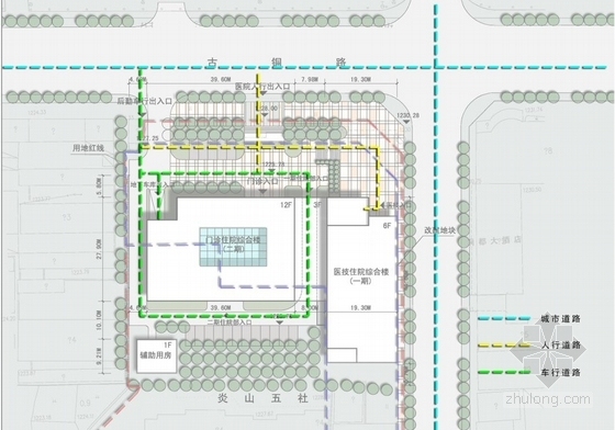 [云南]几何形体造型综合性中医院建筑设计方案文本（含三套方案及CAD）-几何形体造型综合性中医院建筑分析图