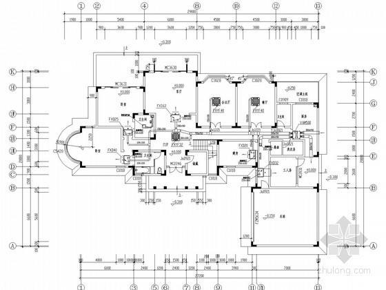 四川别墅庭院设计资料下载-[四川]小型别墅VRV空调系统设计图纸