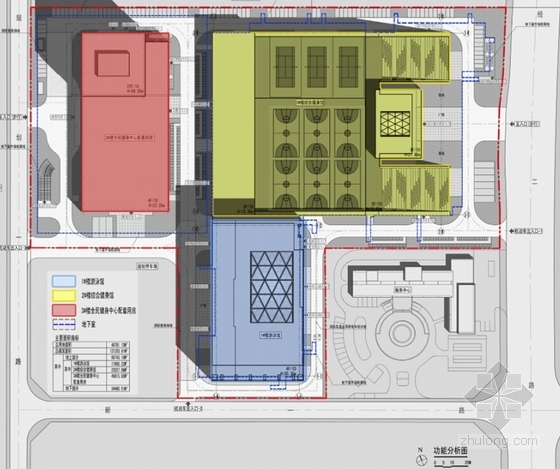 [浙江]现代风格全民健身中心设计方案文本（知名建筑设计院）-现代风格全民健身中心设计分析图