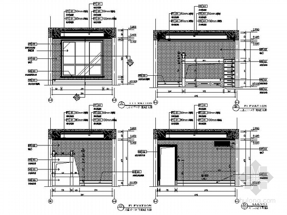 [四川]现代美式风格三居室样板间室内装修施工图（含高清实景图 推荐！）-[四川]现代美式风格三居室样板间室内装修施工图（含高清实景图）儿童房立面图