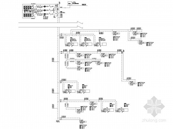 [江苏]办公楼空调通风排烟系统设计施工图（VRV系统）-空调冷热水系统流程示意图 