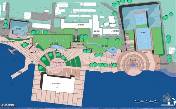 墨西哥码头及湖滨广场资料下载-山东威海码头广场及附属设施规划设计