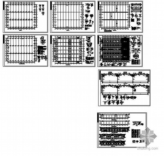 35kv三联杆组装图资料下载-东莞某三联跨钢结构厂房图