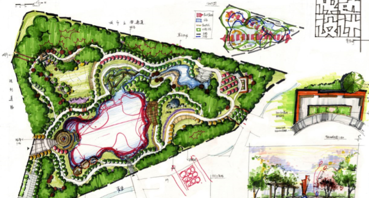 景观公园快题资料下载-40套高分景观快题手绘设计方案