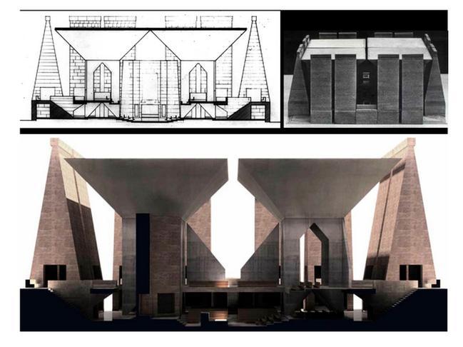 美国亚利桑那州诗学中心资料下载-路易斯·康的废墟与诗学——Hurva Synagogue重建计划