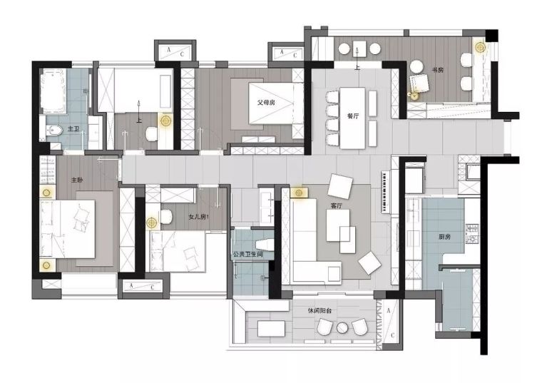 高低洗漱台CAD资料下载-当代高知家庭居住空间应该什么样？