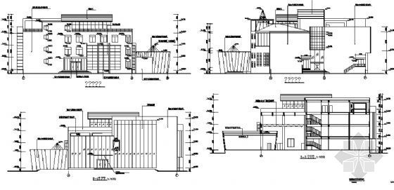 某四层图书馆阶梯教室建筑施工图-2