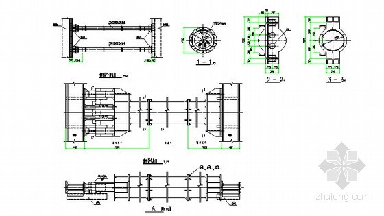 [辽宁]地铁工程投标施工组织设计346页（地铁车站 区间）-基坑钢支撑结构图 