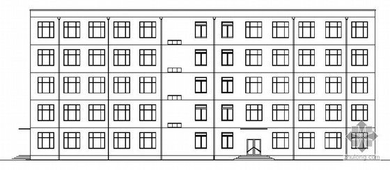 毕业设计五层办公大楼资料下载-[毕业设计]某五层办公楼建筑方案图