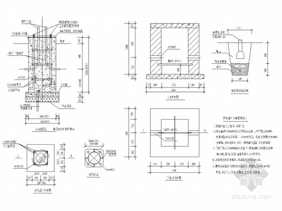 灯杆预埋基础施工图资料下载-[浙江]城市主干道照明工程施工图设计14张