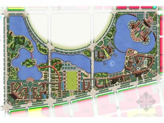 彩色总图设计资料下载-[河南]历史文化名城滨湖公园景观设计方案