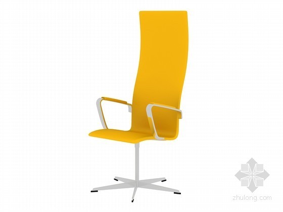 3d软件模型椅子资料下载-黄色椅子3D模型下载