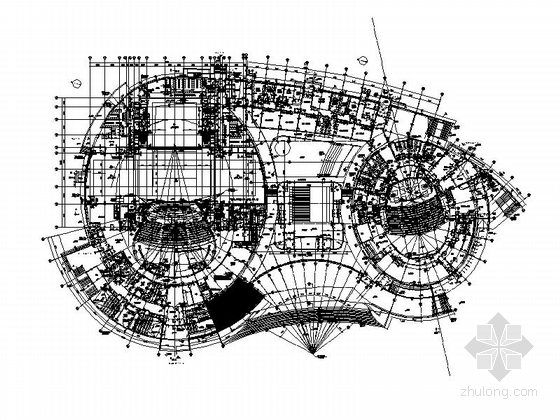 [辽宁]大型艺术中心建筑施工图（甲级设计院 图纸精细 值得参考）-大型艺术中心建筑平面图