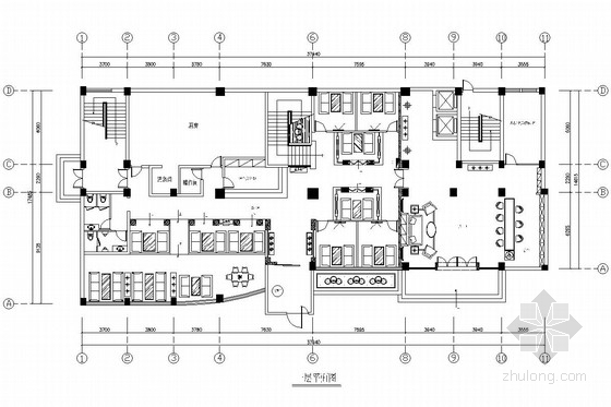 二层北欧风格建筑资料下载-[温州]北欧风格港式茶餐厅室内装修图