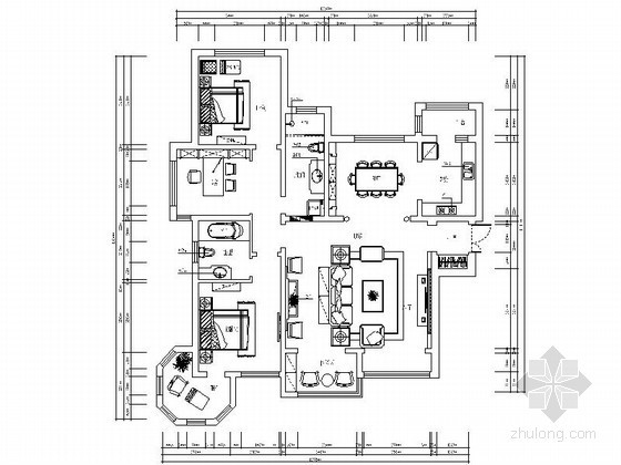 欧式新古典三居室资料下载-[石家庄]新古典欧式三居室样板间装修图