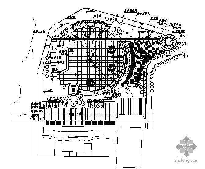 政府停车广场设计资料下载-政府前广场施工图全套