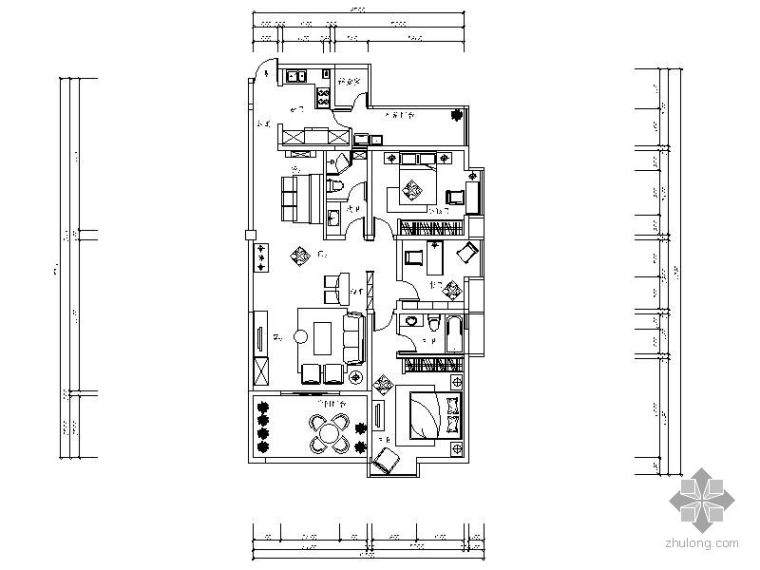 三室两厅效果图手绘资料下载-[贵州]某三室两厅设计施工图（含效果图）