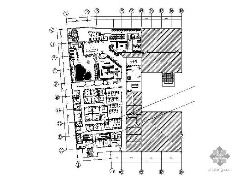 建筑基坑监测平面图资料下载-桑拿平面图