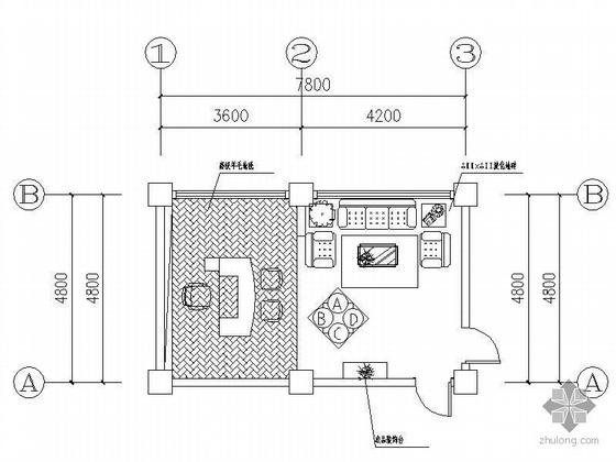 装修高档办公室资料下载-高档总经理办公室装修图（含效果图）