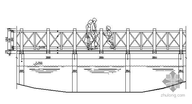 10米宽桥梁资料下载-2.5米宽栈道施工大样图