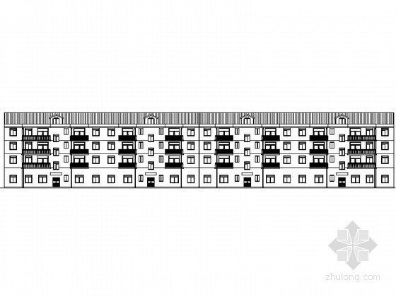多层住宅平面南梯资料下载-某四层沿街商住楼建筑扩初图（南梯）