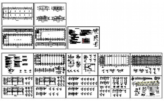 钢结构21米跨屋架施工图资料下载-上海某21米跨厂房建筑结构图纸