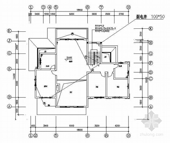 别墅智能家居弱电资料下载-某别墅小区弱电图纸