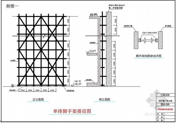 护坡脚手架专项施工方案资料下载-[北京]医院门诊楼地下结构落地脚手架施工方案（单排、双排）