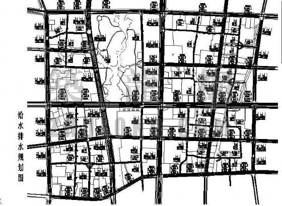 住宅给排水规划图资料下载-山东省某市给排水规划图