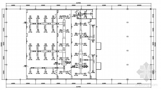 十万级洁净厂房空调设计资料下载-深圳某十万级净化车间空调平面图