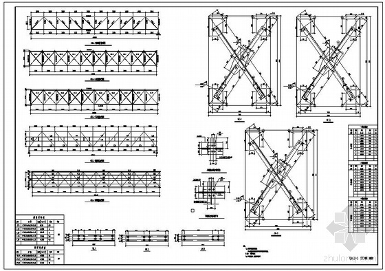 20米跨桥梁全套资料下载-某20米跨皮带栈桥施工图