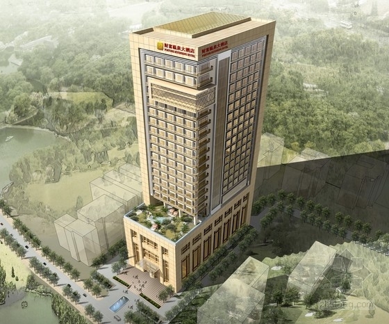 酒店标准层建筑设计资料下载-[广东]23层高层星级酒店建筑设计方案文本（含CAD）