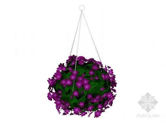 花卉贴图su资料下载-吊花3D模型下载