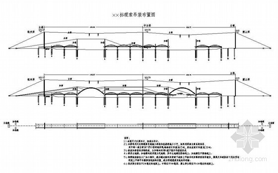 悬索桥施工设计图纸资料下载-悬索桥cad设计图纸