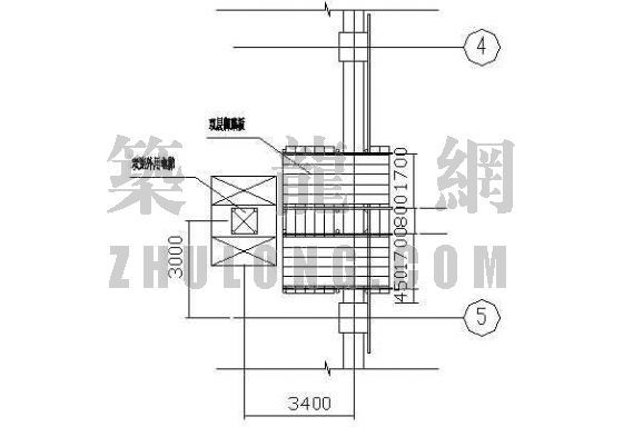 施工电梯外用防护架资料下载-外用电梯搭设详图