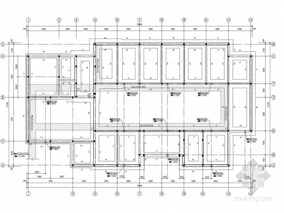 3层食堂CAD资料下载-3层仓储项目宿舍食堂结构施工图(带采光顶)