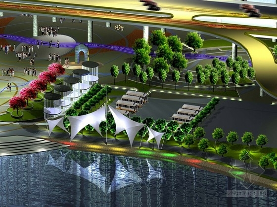 站前广场室内设计说明资料下载-[南京]开放活力个性火车站广场景观规划方案