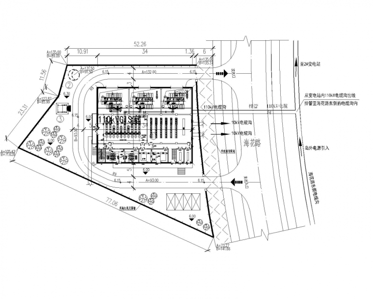 110kv电缆井施工资料下载-[海南]110KV电力走廊线路新建工程电气施工图（大院最新）