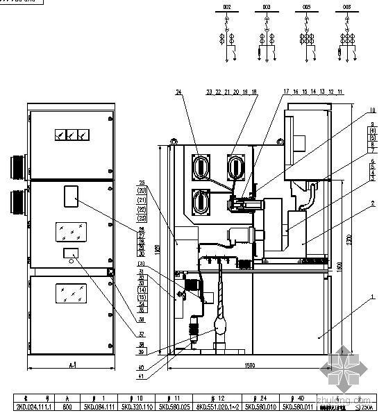 高压柜装配图资料下载-KYN28高压柜详图